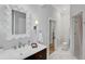 Clean bathroom with a vanity, toilet and shower at 85 Sugar Mill Dr, Osprey, FL 34229