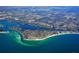 Aerial view of coastal city with beaches and waterways at 1430 Harbor Dr, Sarasota, FL 34239