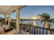 Peaceful balcony showcasing sunset water views at 1430 Harbor Dr, Sarasota, FL 34239