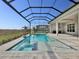 Resort-style pool with spa and screened enclosure at 8372 Sea Glass Ct, Sarasota, FL 34240