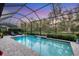 Screened pool and patio at sunset, perfect for relaxing at 13325 Indigo Way, Bradenton, FL 34211