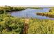 Nature boardwalk leading to scenic overlook at 608 Misty Pond Ct, Bradenton, FL 34212