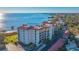 Aerial view of waterfront condo building with fantastic water views at 6440 Mourning Dove Dr # 403, Bradenton, FL 34210