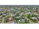 High-angle aerial view of the home and surrounding area at 6609 Waterford Ln, Sarasota, FL 34238