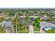 Aerial view of house and surrounding neighborhood at 6609 Waterford Ln, Sarasota, FL 34238