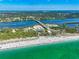 Aerial view of beach, bridge, and residential area at 725 N Manasota Key Rd # A, Englewood, FL 34223