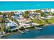 Aerial view of house, showing location near beach and waterway at 725 N Manasota Key Rd # A, Englewood, FL 34223