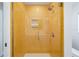 Modern shower with stylish yellow tile and glass enclosure at 725 N Manasota Key Rd # A, Englewood, FL 34223