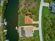 Bird's eye view of canal-front home at 15124 Leipzig Cir, Port Charlotte, FL 33981