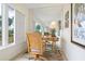 Bright home office features built-in desk and water views at 3330 Gulf Of Mexico Dr # 205D, Longboat Key, FL 34228