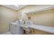 Convenient laundry room with washer, dryer, and utility sink at 19 Whispering Sands Dr # 1204, Sarasota, FL 34242