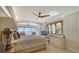 Spacious main bedroom with ocean views and private balcony at 19 Whispering Sands Dr # 1204, Sarasota, FL 34242