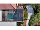 Top-down view of a refreshing pool and landscaped path at 2402 Palmetto St, Nokomis, FL 34275