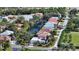 Bird's-eye view of the property near canal, showcasing its location at 2402 Palmetto St, Nokomis, FL 34275