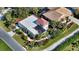 Property's location shown in an aerial view near a road at 2402 Palmetto St, Nokomis, FL 34275