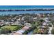 Aerial view showing home's location in a waterfront community at 2402 Palmetto St, Nokomis, FL 34275