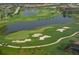 Aerial view of golf course and community at 7122 Whittlebury Trl, Bradenton, FL 34202