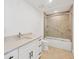 Modern bathroom with a walk-in shower and white vanity at 280 Hidden Bay Dr # 201, Osprey, FL 34229