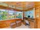 Bright sunroom with wood walls and home office at 3029 Homasassa Rd, Sarasota, FL 34239