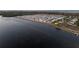 Aerial view of waterfront community with many mobile homes at 4528 106Th W St, Bradenton, FL 34210