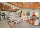 Open living area with vaulted wood ceilings at 4528 106Th W St, Bradenton, FL 34210