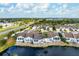 Bird's eye view of the property and surrounding waterfront community at 502 Woodstork Cir, Bradenton, FL 34209