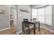 Bright breakfast nook with a glass-top table and window seating at 502 Woodstork Cir, Bradenton, FL 34209