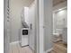 Stackable washer and dryer, along with additional storage space at 502 Woodstork Cir, Bradenton, FL 34209