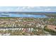 Expansive aerial view of waterfront community at 5159 Oxford Dr, Sarasota, FL 34242