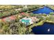 Aerial view of community pool, playground, and tennis courts at 11907 Petunia Ter, Bradenton, FL 34212