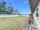 Spacious backyard with shed and privacy fence at 161 Sandhurst Dr, Venice, FL 34293