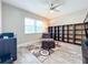 Home office featuring built-in shelving and a comfortable chair at 161 Sandhurst Dr, Venice, FL 34293