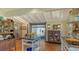 Modern kitchen with ample counter space, white cabinets, and a view of the backyard at 2525 Ashton Rd, Sarasota, FL 34231
