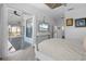 Spacious main bedroom with access to pool area at 5755 Carriage Dr, Sarasota, FL 34243