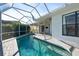Enjoy this refreshing pool with screened patio at 5755 Carriage Dr, Sarasota, FL 34243