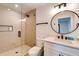 Modern bathroom with a walk-in shower at 6506 Gulf Dr, Holmes Beach, FL 34217