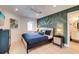 Guest bedroom with ensuite bathroom and unique wall decor at 6506 Gulf Dr, Holmes Beach, FL 34217