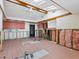 Under renovation: gutted kitchen with skylights and new cabinets at 671 Emerald Harbor Dr, Longboat Key, FL 34228