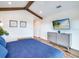 Spacious bedroom with king-size bed and large TV at 9403 Gulf Dr, Anna Maria, FL 34216