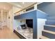 Fun room with built in bunk beds and a nautical theme at 9407 Gulf Dr, Anna Maria, FL 34216