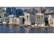 Aerial view of a luxury highrise building on the waterfront at 258 Golden Gate Pt # 801, Sarasota, FL 34236