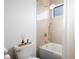 Simple bathroom with a shower/tub combo and light beige tile at 8 Idle Ct, Placida, FL 33946