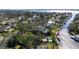 Aerial view showcasing home's waterfront location and surrounding neighborhood at 1827 Baywood Dr, Sarasota, FL 34231