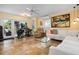 Home gym with elliptical machine and access to backyard at 1827 Baywood Dr, Sarasota, FL 34231