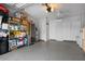 Spacious garage with built-in shelving and storage at 1827 Baywood Dr, Sarasota, FL 34231