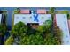 Aerial view of building, highlighting its roof and landscaping at 601 N Hercules Ave # 1403, Clearwater, FL 33765