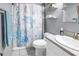 Clean bathroom with a shower/tub and ocean-themed decor at 6025 62Nd E Ct, Palmetto, FL 34221