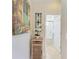 Small bathroom with shower and white tile at 8912 Heritage Sound Dr, Bradenton, FL 34212
