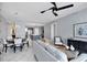 Open concept dining and living area with modern finishes at 111 S Pineapple Ave # 1102, Sarasota, FL 34236