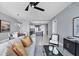 Open concept living room and dining area with modern decor at 111 S Pineapple Ave # 1102, Sarasota, FL 34236